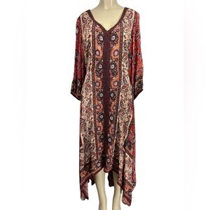 LOLA P. Womens XL Dress  Boho  Dolman Swim Cover Up Beach